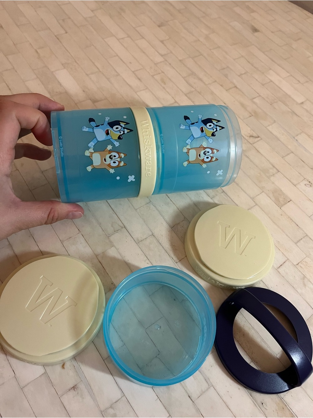 Whiskware Bluey 'Dance Mode' Stackable Snack Containers - Picture 5 of 5